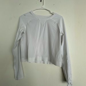 Lululemon Cropped Long sleeve top - WHITE
